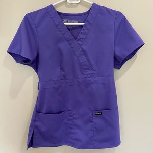 Purple Greys Anatomy scrub top